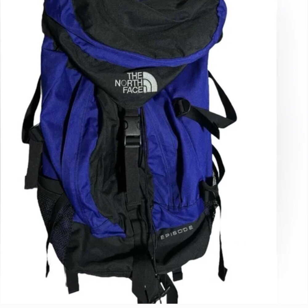 North Face Large Backpack, Blue/Purple and Black